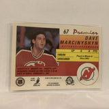 #67 Dave Marcinyshyn New Jersey devils   1991-92 O-Pee-Chee Hockey Card A2S