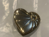 Shining Heart on a Heart Lapel Hat Pin DE