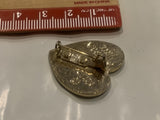 Shining Heart on a Heart Lapel Hat Pin DE