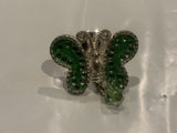 Butterfly Green Wings Lapel Hat Pin DE