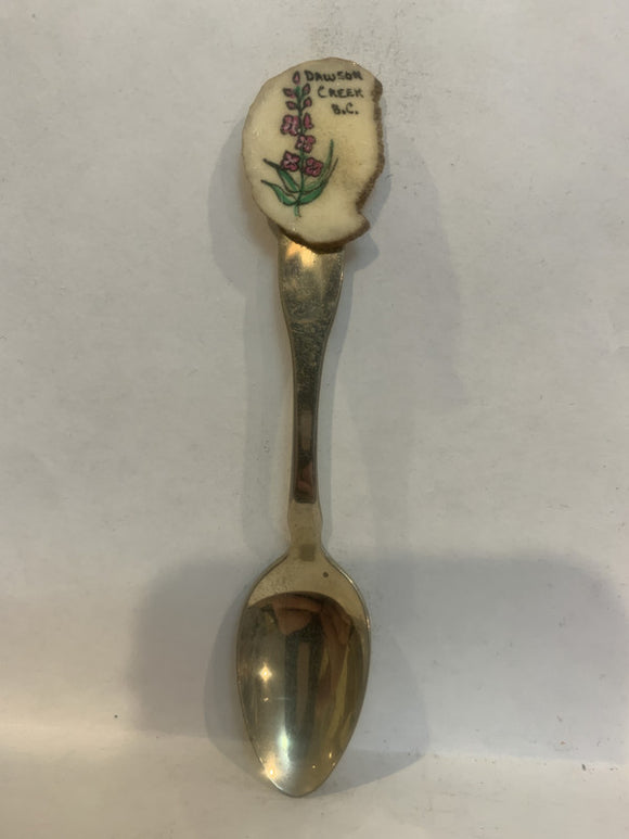 Dawson Creek BC Flowers Souvenir Spoon