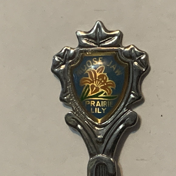 Moose Jaw Prairie Lily Saskatchewan collectable Souvenir Spoon PN