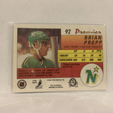 #92 Brian Propp Minnesota North Stars   1991-92 O-Pee-Chee Hockey Card A2T