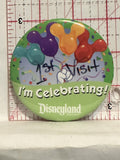 I'm celebrating Disneyland Resort 1st Visit Button Pinback
