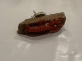Red Lobster on Driftwood Lapel Hat Pin DE