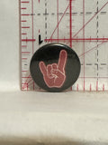 Punk Horn Finger Sign Button Pinback