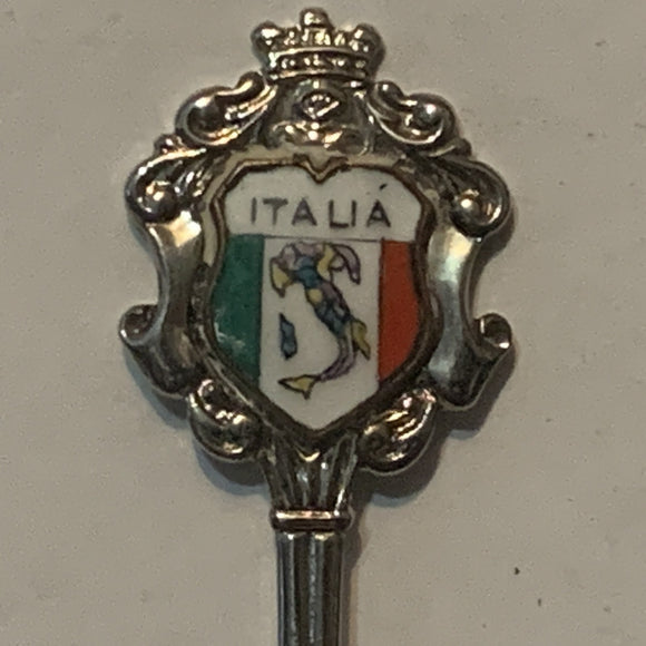 Italia Italy Country Flag collectable Souvenir Spoon PN