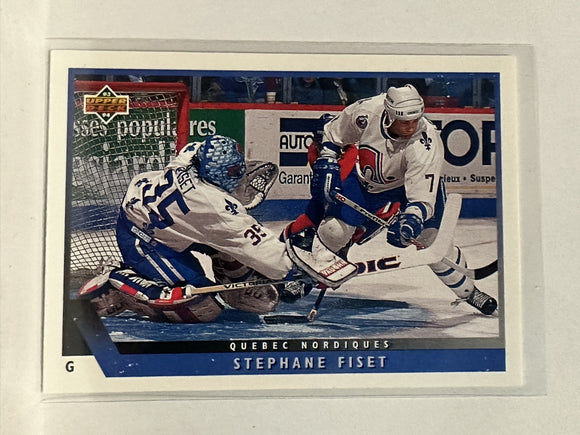 #203 Stephane Fiset Quebec Nordiques 1993-94 Upper Deck Hockey Card
