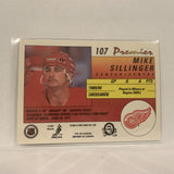 #107 Mike Sillinger Detroit Red Wings   1991-92 O-Pee-Chee Hockey Card A2T