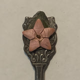 Pink Flower collectable Souvenir Spoon PN