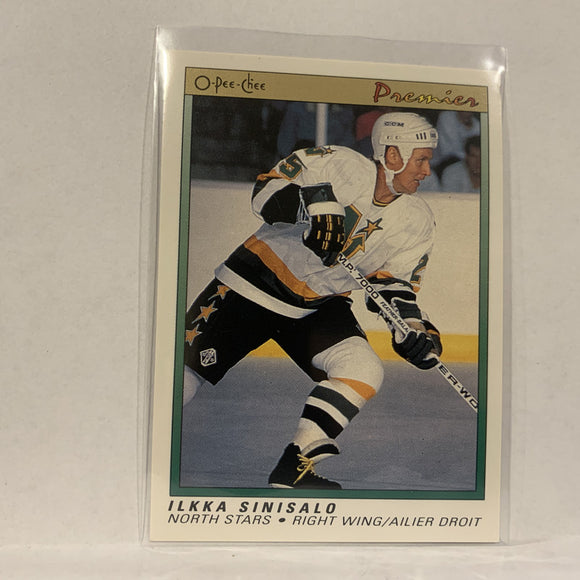 #108 Ilkka Sinisalo Minnesota North Stars   1991-92 O-Pee-Chee Hockey Card A2T