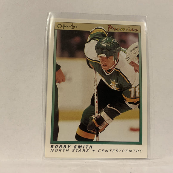 #109 Bobby Smith Minnesota North Stars   1991-92 O-Pee-Chee Hockey Card A2T
