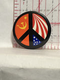 Peace between USA Russia Button Pinback