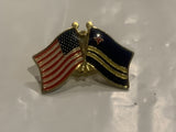 USA Aruba Friendship Flags Lapel Hat Pin DE