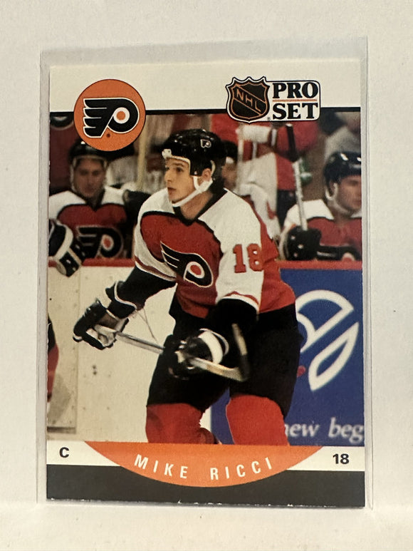 #631 Mike Ricci Philadelphia Flyers 1990-91 Pro Set Hockey Card