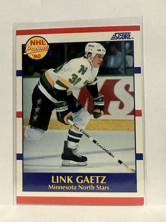 #441 Link Gaetz NHL Prospect Minnesota North Stars 1990-91 Score Hockey Card