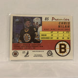 #85 Chris Nilan Boston Bruins   1991-92 O-Pee-Chee Hockey Card A2U