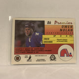 #86 Owen Nolan Quebec Nordiques   1991-92 O-Pee-Chee Hockey Card A2U