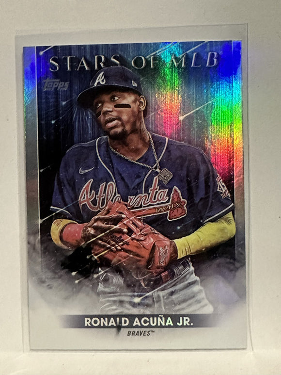 #SMLB-2 Ronald Acuna Jr Stars of MLB Atlanta Braves 2022 Topps Series One Baseball Card