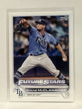 #244 Shane McClanahan Future Stars Tampa Bay Rays 2022 Topps Series One Baseball Card
