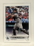 #36 Jorge Alfaro Miami Marlins 2022 Topps Series One Baseball Card