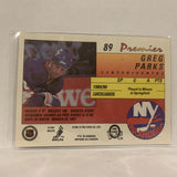 #89 Greg Parks New York Islanders   1991-92 O-Pee-Chee Hockey Card A2U