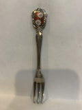 Flowered Fork Souvenir Spoon