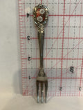 Flowered Fork Souvenir Spoon