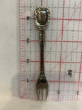Flowered Fork Souvenir Spoon