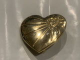 Shining Heart on a Heart Lapel Hat Pin DF