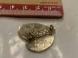 Shining Heart on a Heart Lapel Hat Pin DF