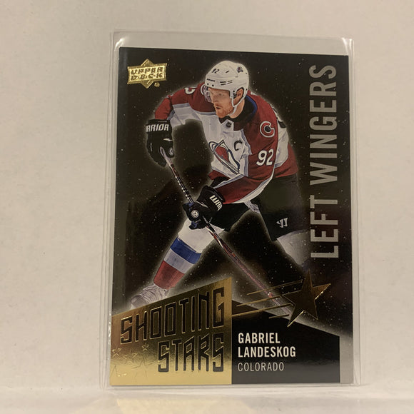 SSL-9 Gabriel Landeskog Colorado Avalanche Shooting Stars  2018-19 Upper Deck Hockey Card A2U