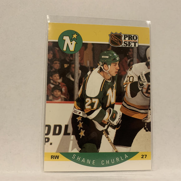 #135 Shane Churla Minnesota North Stars   1990-91 Pro Set Hockey Card A2U