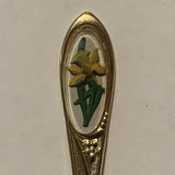 Yellow Daffodil Flower collectable Souvenir Spoon PO