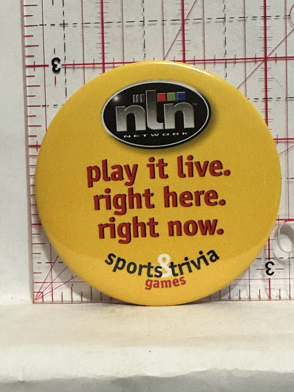 NTN Network sports & Trivia Games Button Pinback