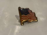 Waving USA American Flag Lapel Hat Pin DF