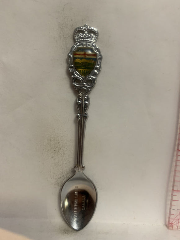 Waterton Lakes Canada Alberta Crest Emblem Souvenir Spoon