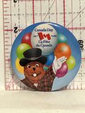 Canada Day July 1 Beaver Balloons Button Pinback
