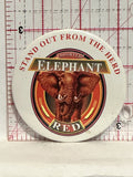 Imported Elephant Red Stand out from the Herd Button Pinback