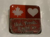 Maple Leaf Heart Lapel Hat Pin DG