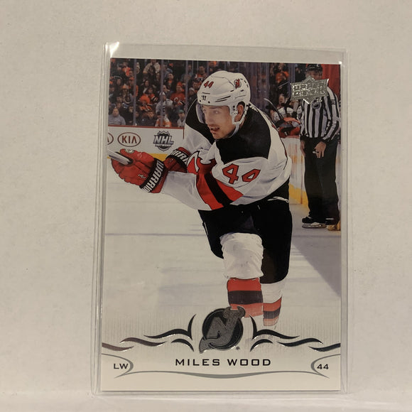 #111 Miles Wood New Jersey Devils  Series 1 2018-19 Upper Deck Hockey Card A2W