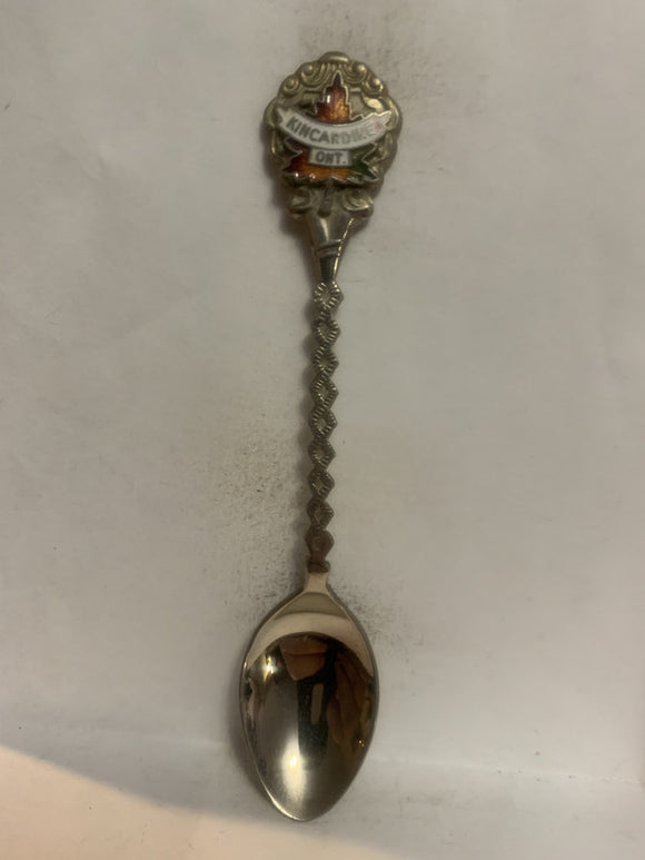 Kicardine Ontario Maple Leaf Souvenir Spoon