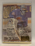 #249 Checklist  1994-95 Fleer Ultra Hockey Card