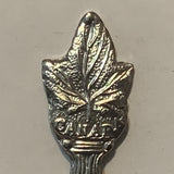 David Thompson Resort Alberta Maple Leaf Canada collectable Souvenir Spoon PP