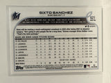 #621 Sixto Sanchez Miami Marlins 2022 Topps Series Two Baseball Card