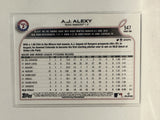 #547 A.J. Alexy Rookie Texas Rangers 2022 Topps Series Two Baseball Card