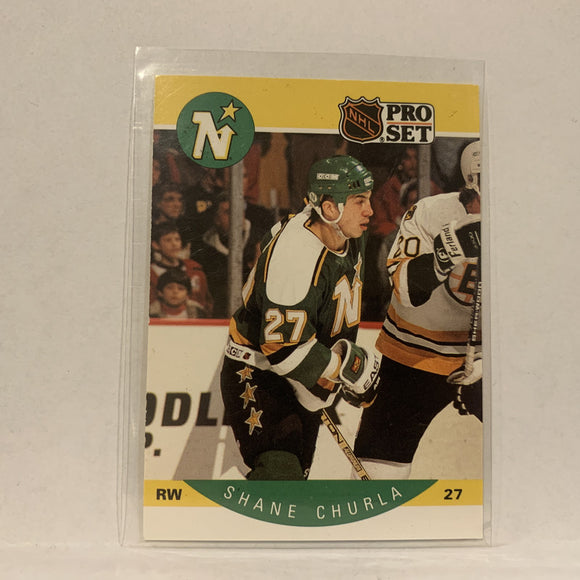 #135 Shane Churla Minnesota North Stars   1990-91 Pro Set Hockey Card A2Y