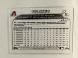 #371 Nick Ahmed  Arizona Diamondbacks 2022 Topps Series Two Baseball Card