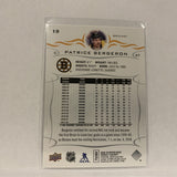 #19 Patrice Bergeron Boston Bruins  Series 1 2018-19 Upper Deck Hockey Card A2Y