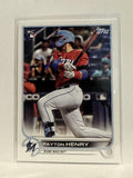 #611 Payton Henry Rookie Miami Marlins 2022 Topps Series Two Baseball Card